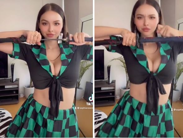 Sophie Mudd这个欧美网红COS的鬼灭之刃你看过吗(图3)